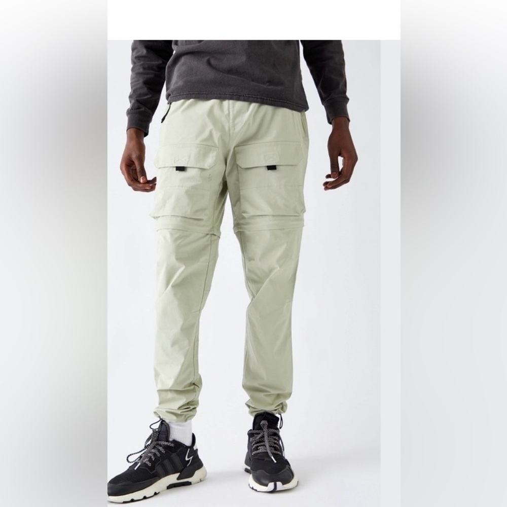PacSun Utility Light Green Convertible Zip-Off Cargo